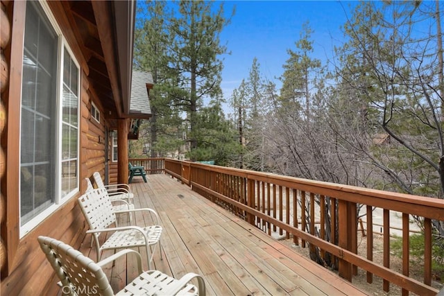 view of wooden deck