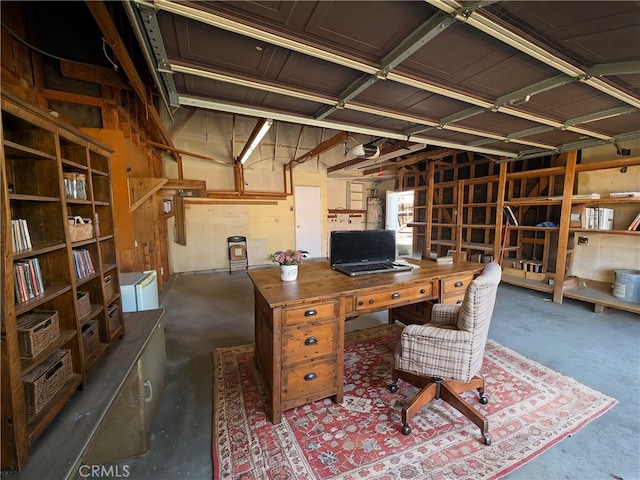 office featuring concrete flooring