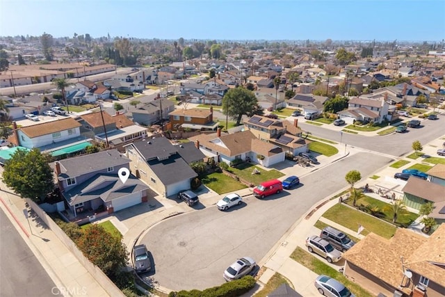 aerial view featuring a residential view