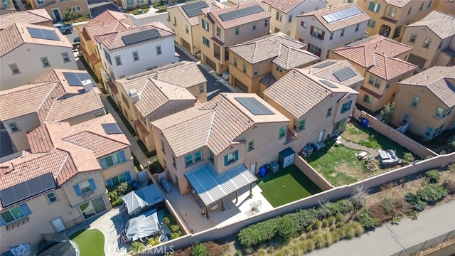 bird's eye view featuring a residential view