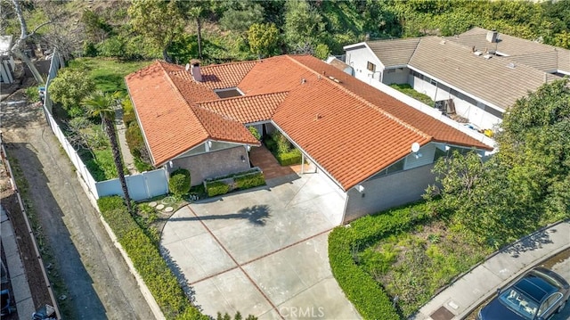 birds eye view of property