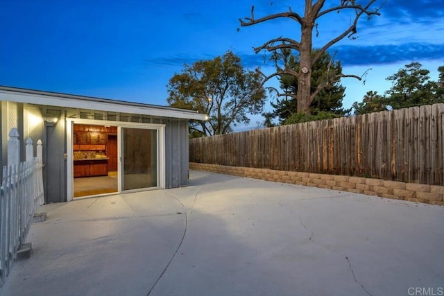 view of patio / terrace with a fenced backyard