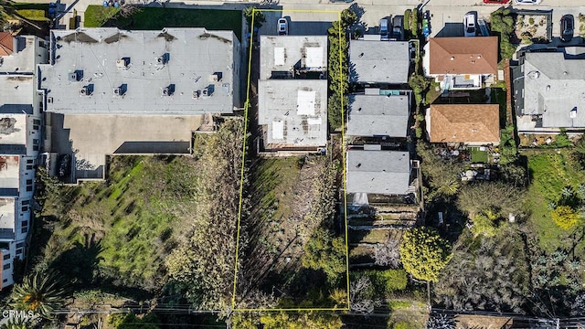 aerial view with a residential view