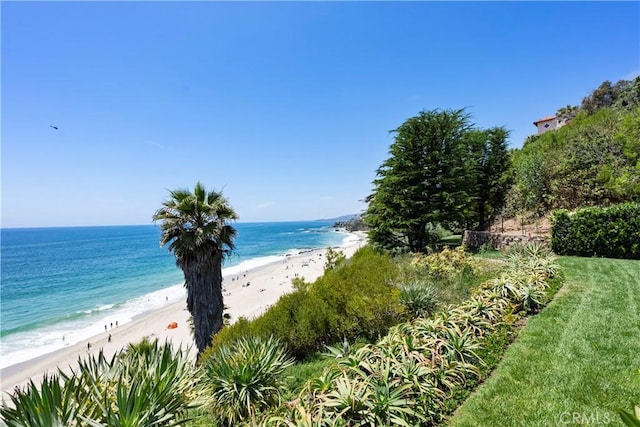 property view of water with a view of the beach