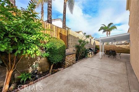 view of patio / terrace featuring a fenced backyard