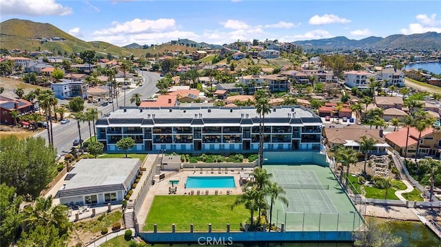 22570 Bass Pl Unit 7, Canyon Lake, CA 92587 - aerial view featuring a mountain view and a residential view