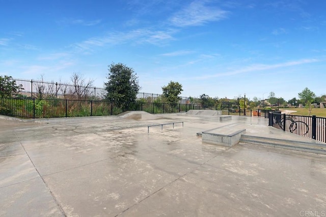 view of patio / terrace featuring fence