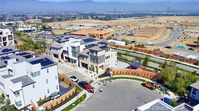 bird's eye view featuring a mountain view