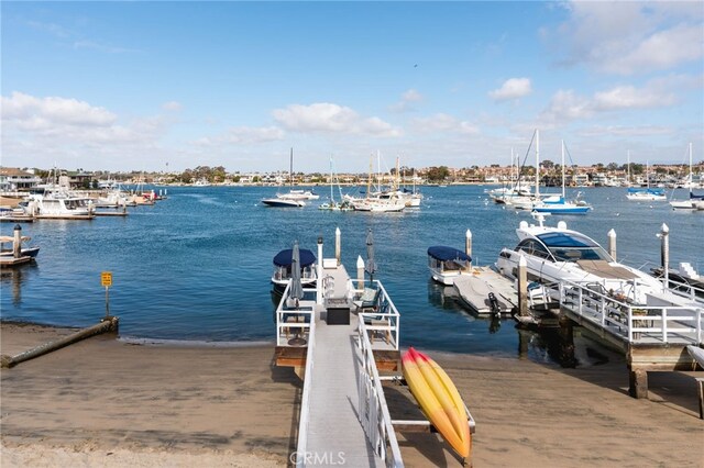 207 E Edgewater Ave Unit A, Newport Beach, CA 92661 - view of dock with a water view