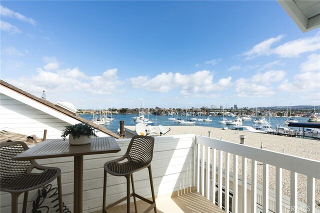 207 E Edgewater Ave Unit A, Newport Beach, CA 92661 - balcony featuring a water view