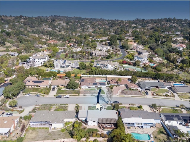 drone / aerial view featuring a residential view