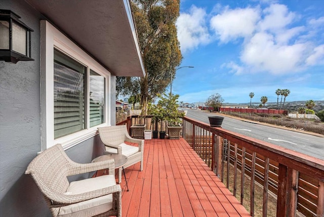 view of wooden terrace