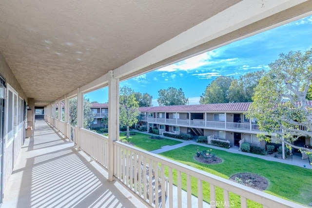 balcony featuring a residential view