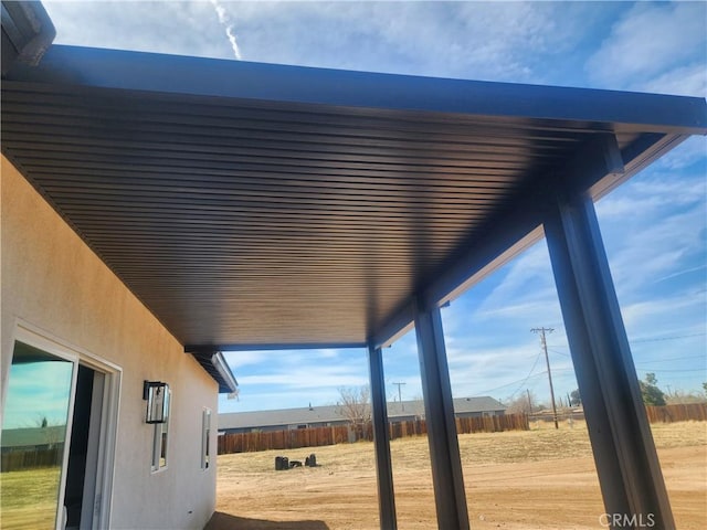 exterior space with fence