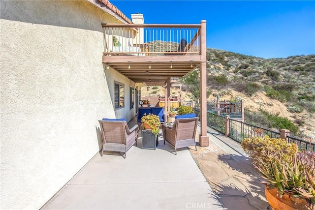 view of patio / terrace featuring outdoor lounge area