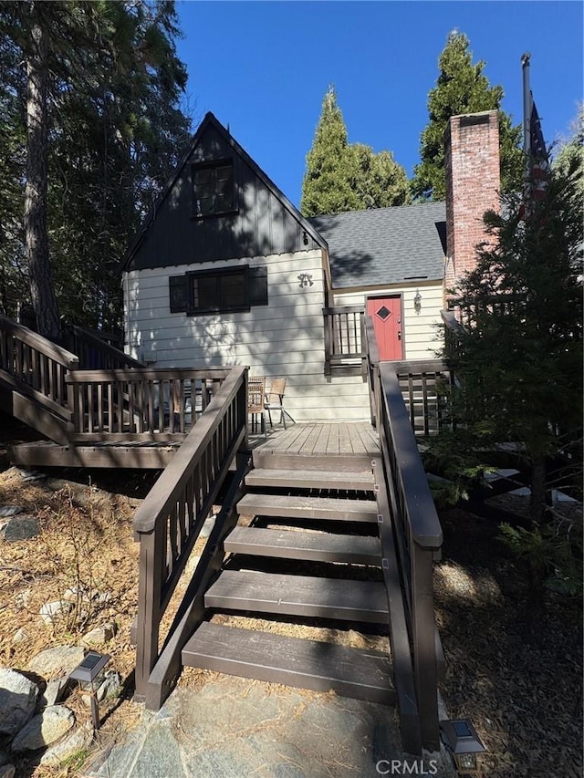 283 Walnut Dr, Lake Arrowhead, CA 92352 - view of wooden deck