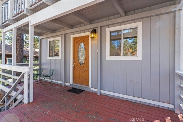 view of doorway to property