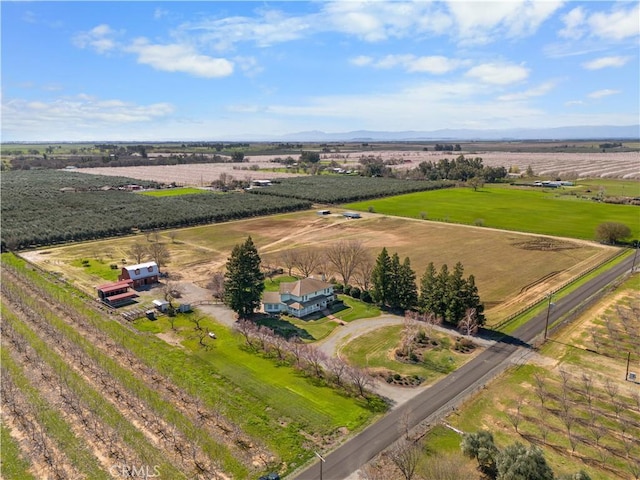 drone / aerial view featuring a rural view