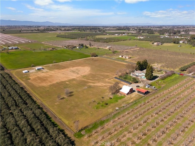 aerial view featuring a rural view