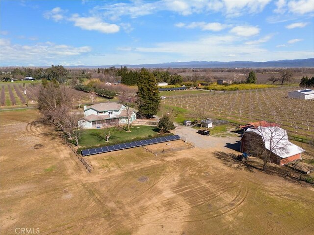 bird's eye view with a rural view