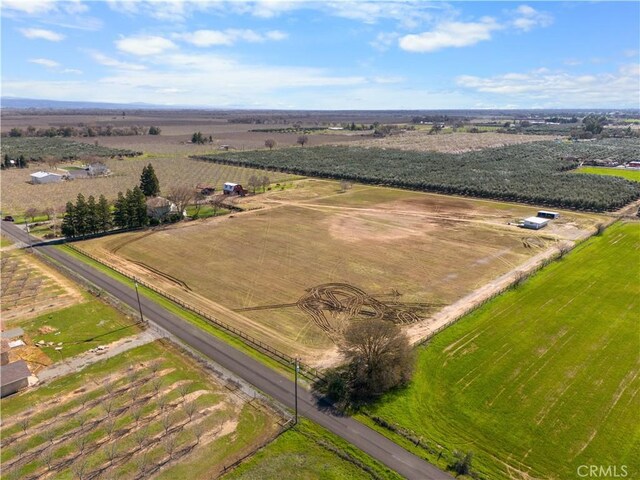 bird's eye view with a rural view