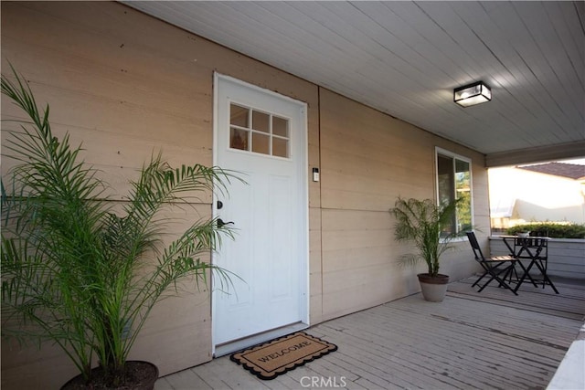 view of doorway to property