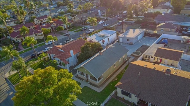 aerial view with a residential view