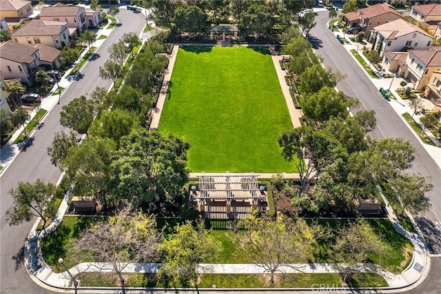 bird's eye view with a residential view