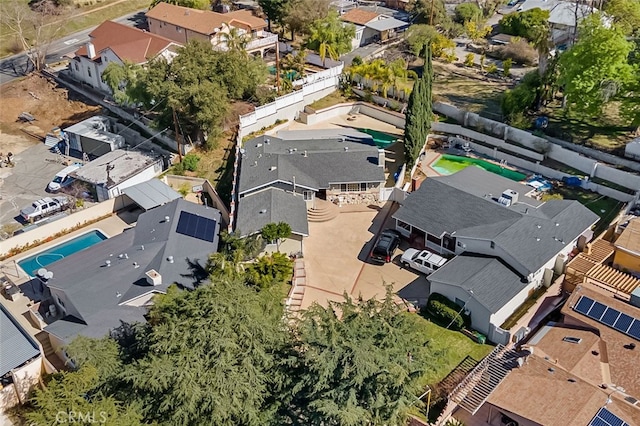 bird's eye view with a residential view