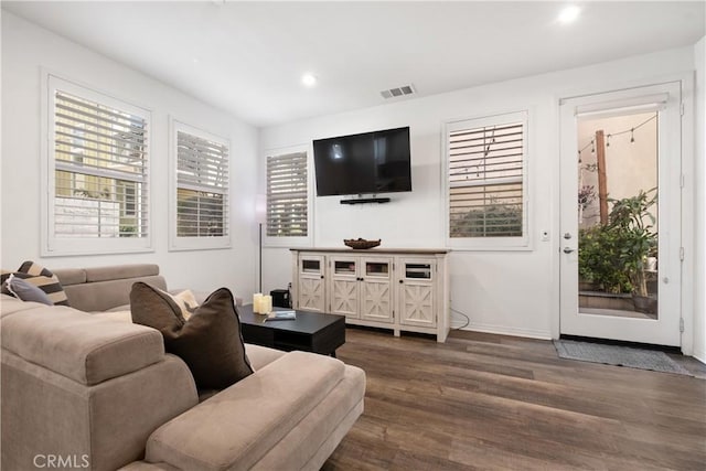 166 Natal Rd, Rancho Mission Viejo, CA 92694 - living room with dark wood-style flooring and recessed lighting