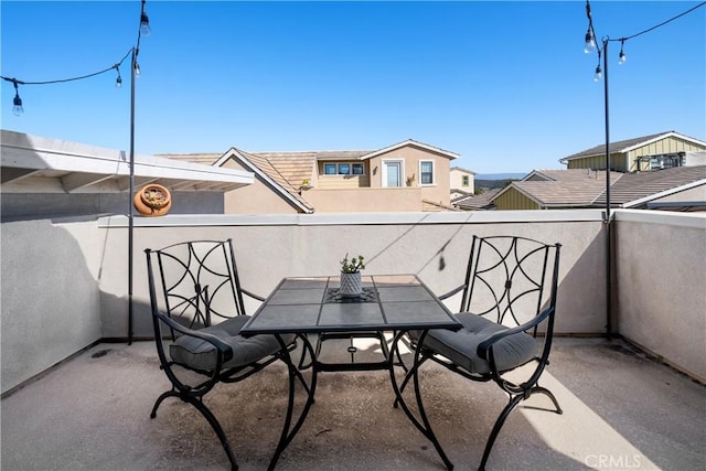 balcony featuring outdoor dining space