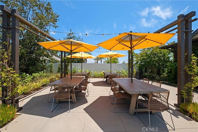 view of patio / terrace featuring outdoor dining area