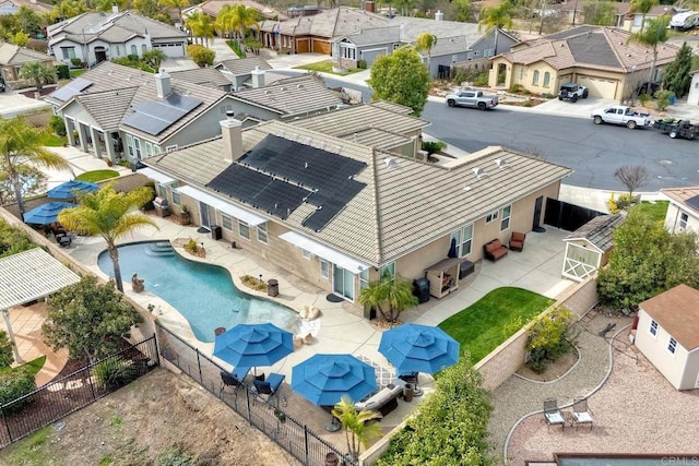 drone / aerial view featuring a residential view