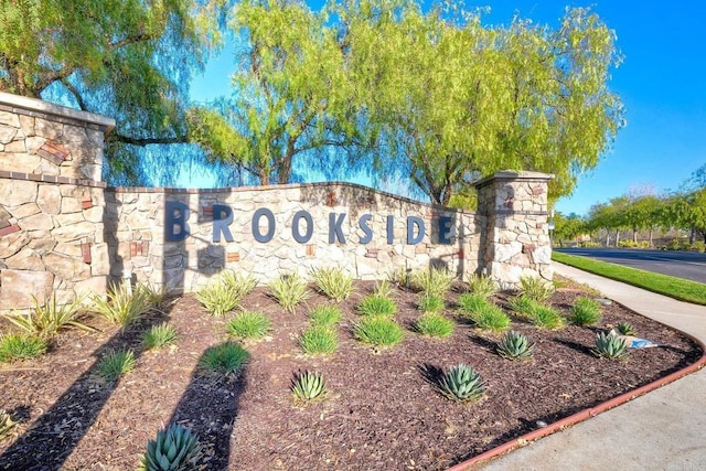 view of community sign