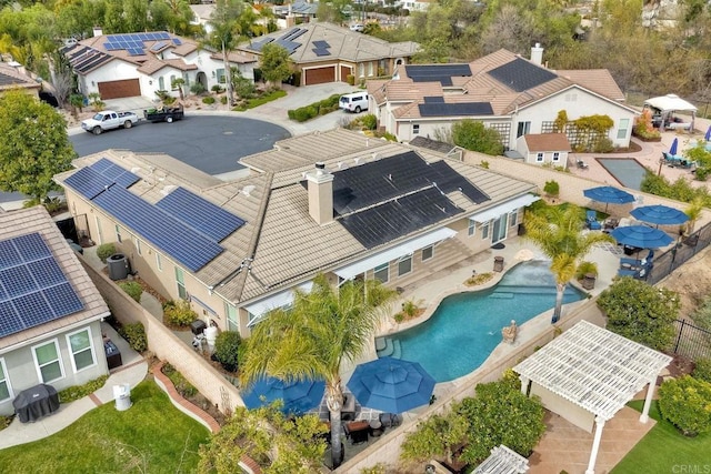 bird's eye view featuring a residential view