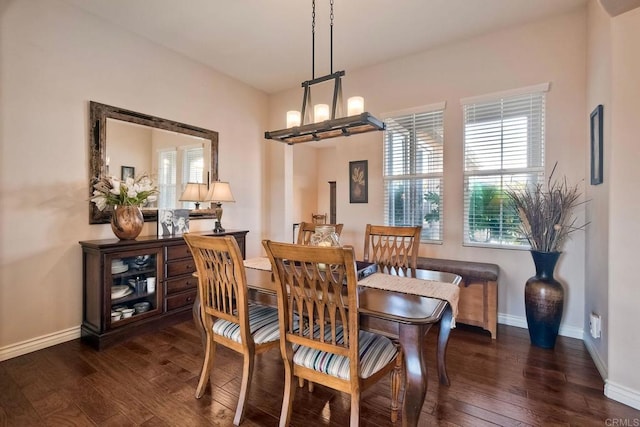 2682 Dundee Gln, Escondido, CA 92026 - dining space featuring dark wood-style flooring, plenty of natural light, and a chandelier