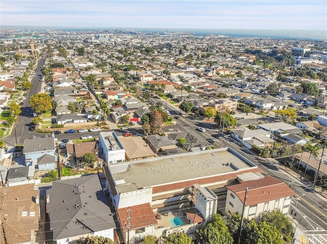 aerial view with a residential view