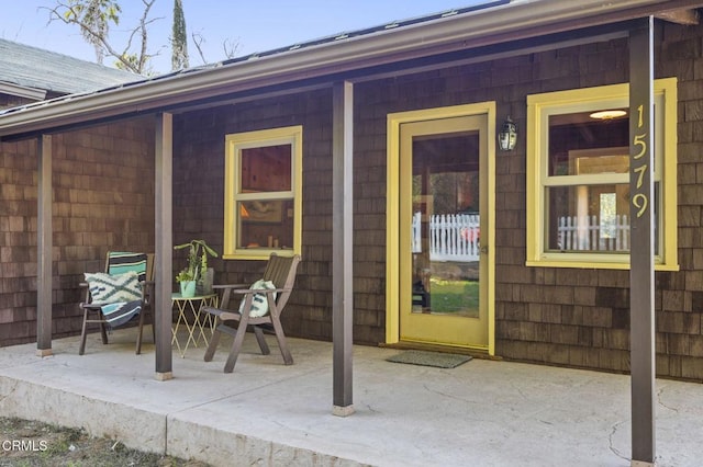 exterior space with covered porch