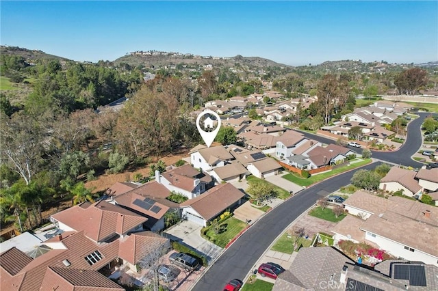 bird's eye view featuring a residential view