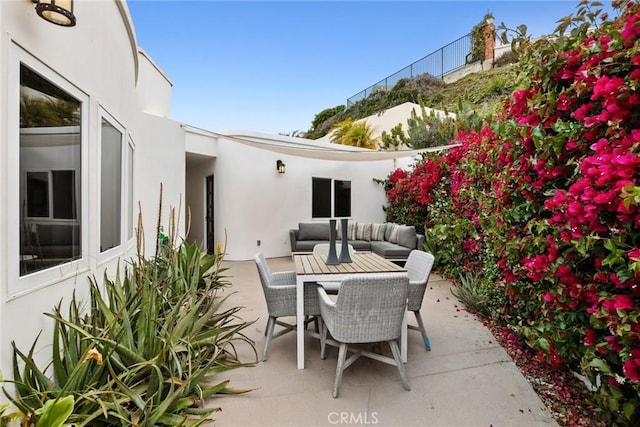 view of patio / terrace with an outdoor hangout area