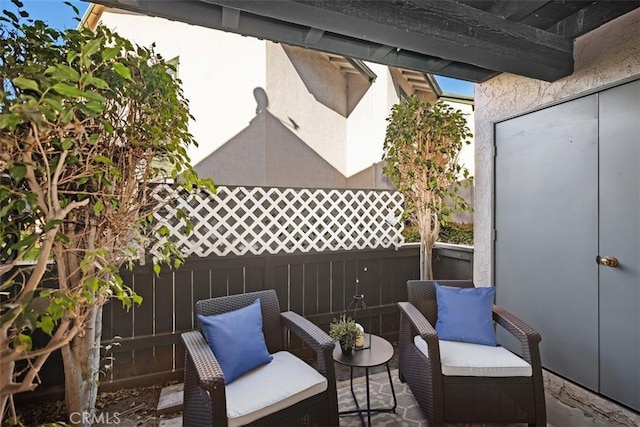 view of patio with fence