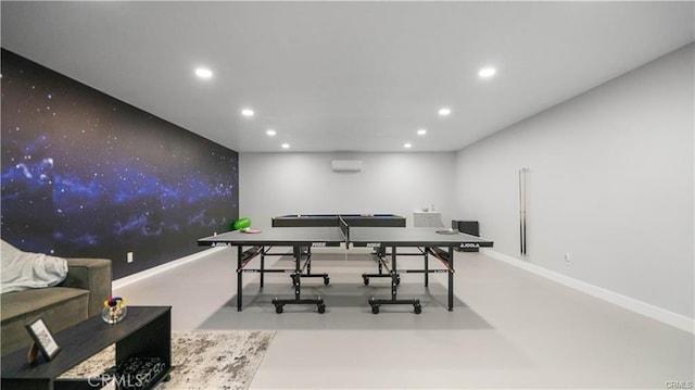 670 Ducor Ave, Landers, CA 92285 - recreation room with recessed lighting, finished concrete flooring, and baseboards