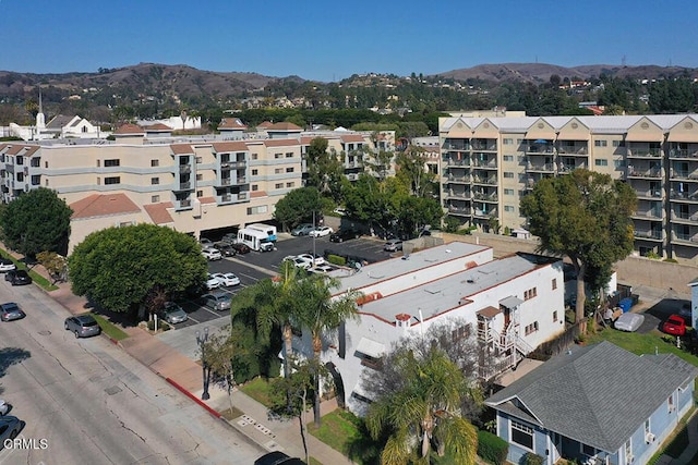 aerial view featuring a mountain view