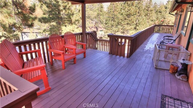 view of wooden deck