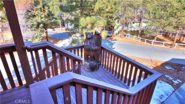 view of wooden deck