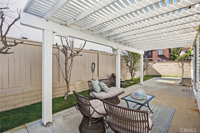 view of patio / terrace with a fenced backyard