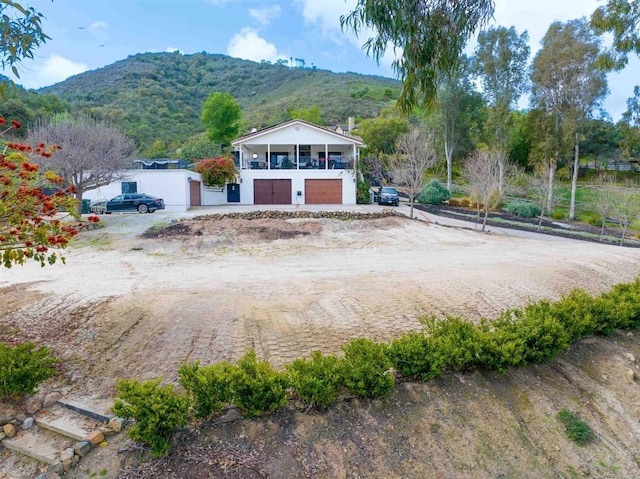 19950 Elfin Forest Ln, Escondido, CA 92029 - view of front of home with a balcony and a mountain view