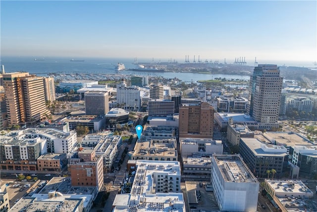 property's view of city with a water view