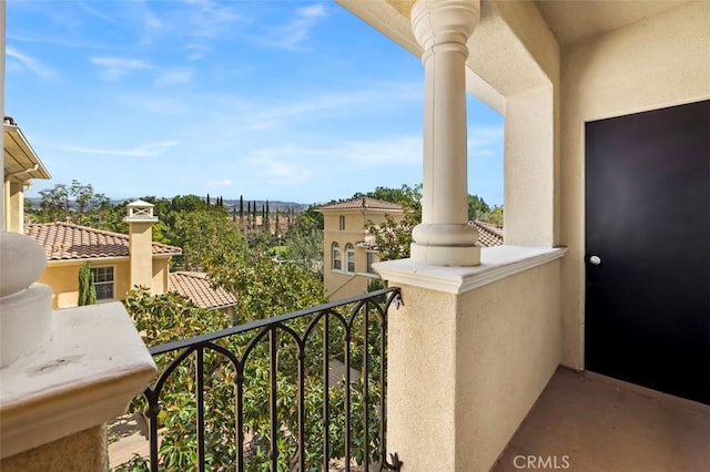 view of balcony