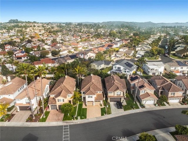 aerial view featuring a residential view